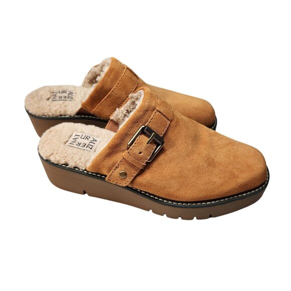 Naturalizer Women's size 9 M Mule  Suede Slip On Platform Golden Maple (372) - Picture 3 of 9